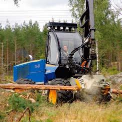 Det är enklare att göra rätt trädval när föraren aldrig har mer än 6-7 meter till träden som ska avverkas