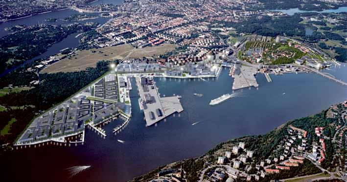Bild: från Stockholm stad Norra Djurgårdsstaden kommer fullt utbyggd att sträcka sig från Loudden i söder till Hjorthagen och Husarviken i norr.