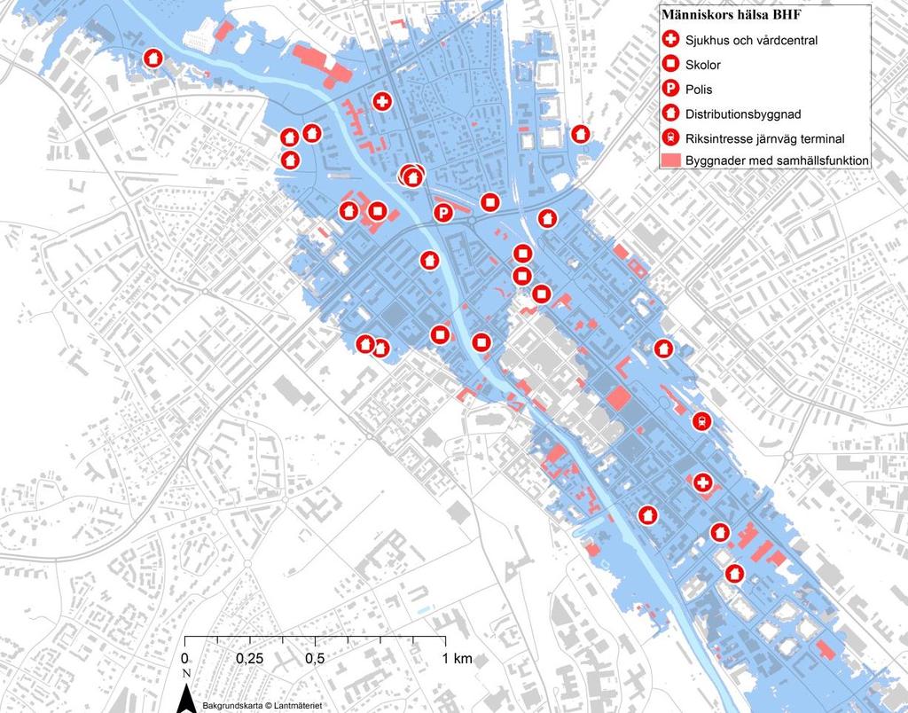 13(82) 4.1.3 Bedömning för beräknat högsta flöde Figur 7.