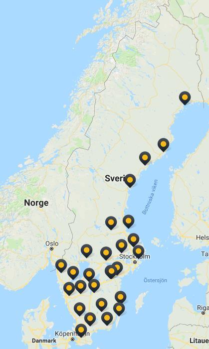 SVENSK FÖRETAGSFÖRMEDLING Sveriges mest anlitade företagsmäklare Ett 30-tal medarbetare med god näringslivserfarenhet och stort nätverk Rikstäckande organisation med kontor på 25 orter från Malmö i