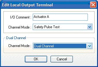 Inställningar för individuella säkerhetsutgångar Dubbelklicka på raden för önskad säkerhetsutgång så att raden markeras och klicka på knappen Edit.