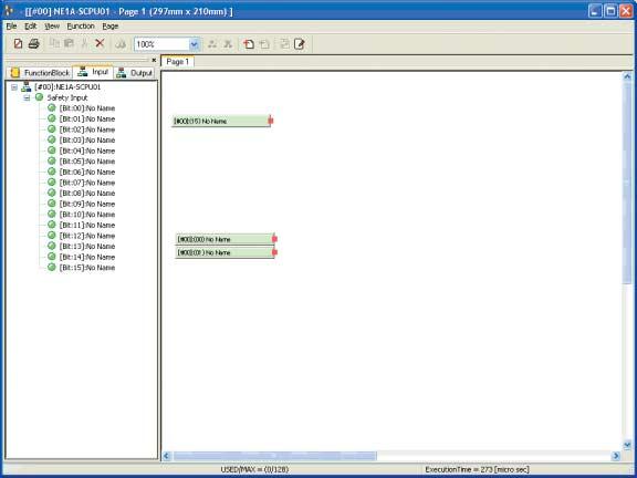 6-3 Programmering 6-3-1 Arbetsarea Ställ först in arbetsareans storlek. Välj File Page Setup från menylisten. Arbetsarean består av sidor med angiven storlek.