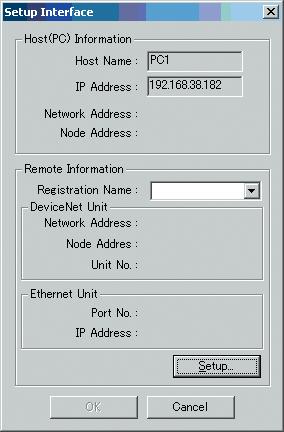 Registreringsdestination DeviceNet-nätverk DeviceNet-nätverkets destination måste registreras i förväg för att kunna ansluta via Ethernet. Maximalt 20 DeviceNet-nätverk kan registreras.