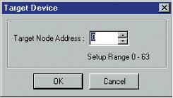 Då visas följande fönster. 4. Ställ in nodadressområdet för en målenhet och klicka på knappen OK.