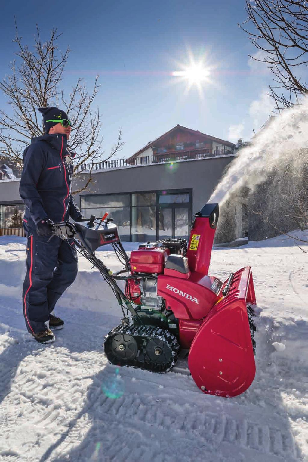 05 S N Ö S L U N G E I N N O VAT I O N Honda snöslungeinnovation Styrkopplingar En unik Hondafunktion omdefinierar kontroll av snöslunga på alla våra modeller från