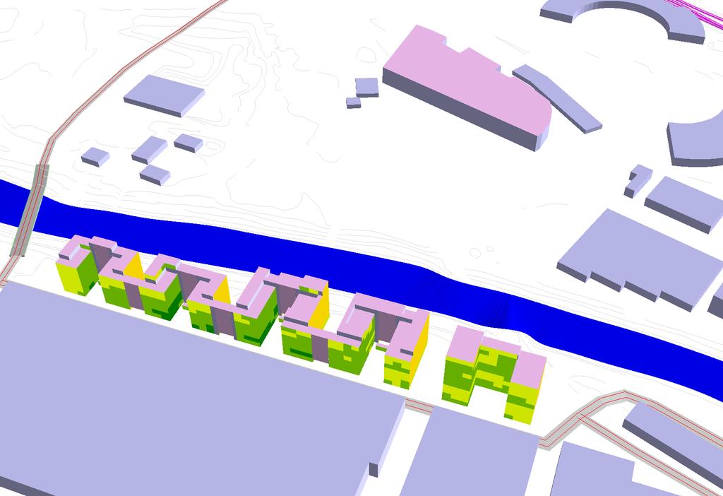 Kv Gösen Trafikuppgifter prognosår 2030 Husförslag Kv Gösen Med portiker Ekvivalent ljudtrycksnivå L Aeq i db ref.