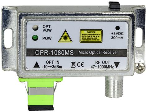 OPR-1080M är designad för FTTH-nät. Tillsammans med det lilla formatet och med en extern strömförsörjning, så skapas en enkel instalaltion och kostnaden minskas.