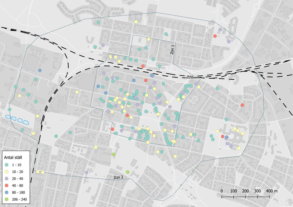 Cykelparkering Inventering av cykelparkering i Katrineholm har utförts tidigare, men inför arbetet med parkeringsstrategin inventerades cykelparkeringen igen.