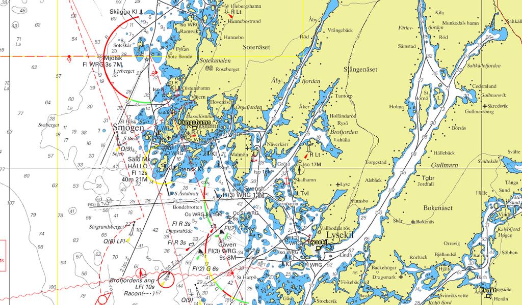 Övervakning av Makroalger i Brofjorden 199-1 Inventeringsår 1 Figur 1. Brofjorden placering (inringad) norr om Lysekil mellan Gullmarsfjorden och Åbyfjorden.