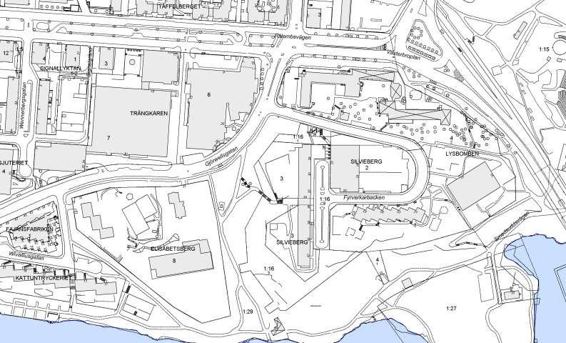 Trängkåren 7 Lysbomben 4 Marieberg, förslag till markanvisningsområde markerat med röd ring Förslag till markanvisning Det förslag till upplägg för det parallella uppdrag som de tre bolagen redovisat