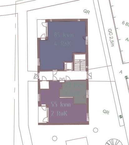 Visiret S:1 2018-05-04, s 14 (17) Figur 12. Plan 01-03 i Kv. Svärdet. Tillgång till ljuddämpad sida för lägenheter som behöver det (gulmarkerade) indikeras med grön pil.