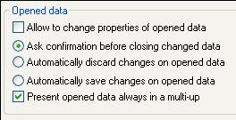 Obs, för att öppna data eller bilder direkt i ett multi-up -fönster, välj från File (Arkiv) options