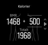 Aktivitetsmål Du kan anpassa dina dagliga mål för både steg och kalorier.