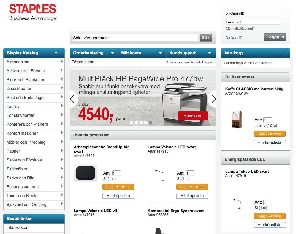 Registrering Här ser du hur du som ny kund registrerar dig som användare i Staples Netshop. All information som du uppger är konfidentiell.