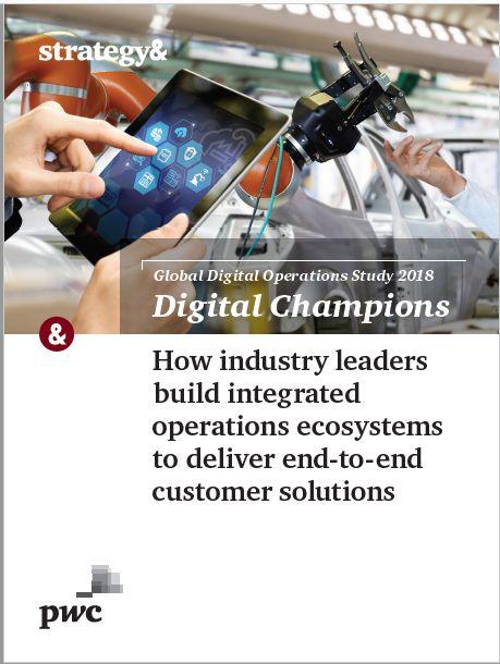 - Global Digital Operations Study 2018 Genomförd 2018, 1155 bolag i 26 länder Bolagens mognadsgrad avseende Digitalisering Ekosystem i verksamheten utgör grund för