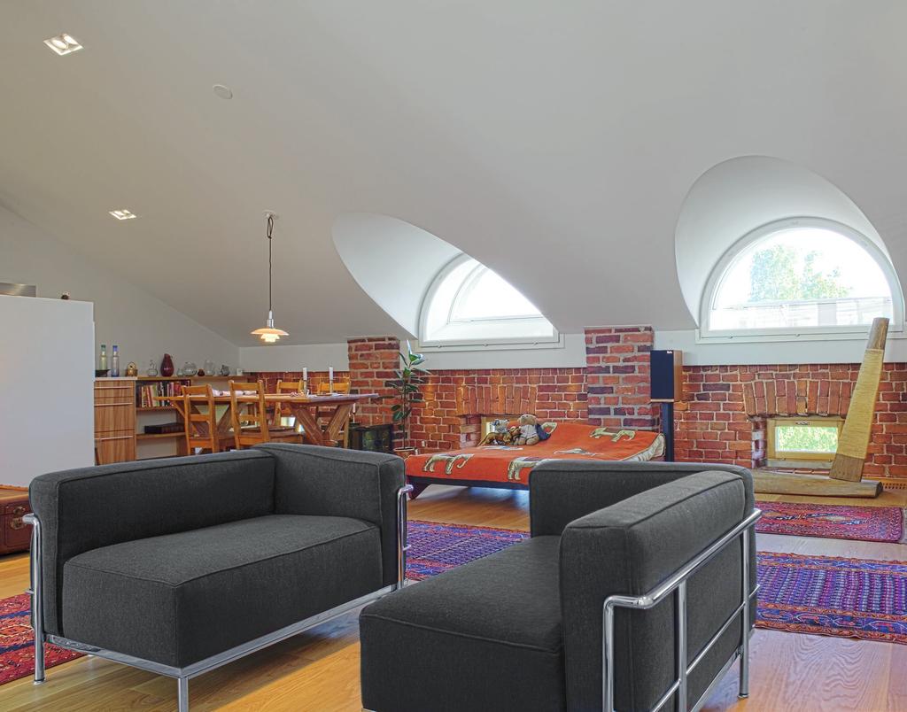 7 Boende på vinden Vindsbyggandet är specialbyggande där bostadslösningar med avvikande rumsdisposition, utrustningsnivå, material och ytfinishar är möjliga.