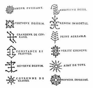 HOVBALETTMÖNSTER Dansfigurer ur hovbaletten Ballet d Alcine, 1610. Det var också vanligt att man stavade ut bokstäver, till exempel kungens eller drottningens initialer.