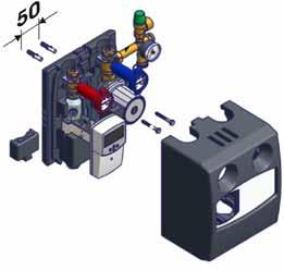 Tryckfall över systempaket Tryckförlust (mbar) 450 400 350 300 250 200 150 100 50 0 serie 0 0 100 15 Utan växla Med