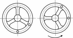 Fyll på olja upp till hålet () och skruva i luftskruven (B) och oljepluggen (). Planetary.jpg/Turas_F4CS.tif B Vid kontroll av oljenivån måste drivningens växellåda också stå i detta läge.