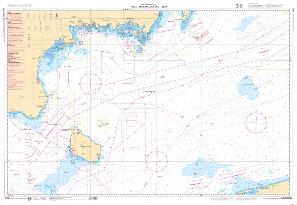 2015-04-09 3 Nr 541 TILLKÄNNAGIVANDEN * 10047 Sjökort: 83 Nytt sjökort INT1202 SE83 Ystad - Midsjöbankarna - Stilo.