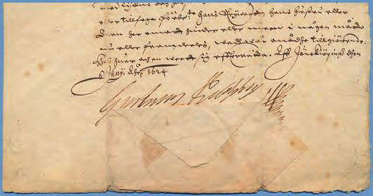 Elegant handskrift på latin och med sigill, undert Stockholm 16 okt 1578. 1.500 3 Andrew Keith, ca 1550-1600, högättad skotte, i svensk tjänst sedan 1568, gift med Elisabet Gripson var befryndad med Vasaätten.