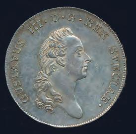 1044 Gustav III. Öre SM 1778. SM 103a. Bra ex 1+ av detta typmynt. 800 1035 Fredrik I.