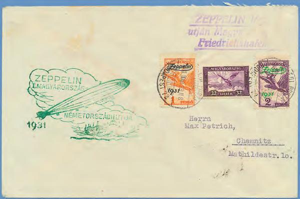 2, 229, 235 and 254. 2.000 1649 1936 Zeppelin letter from US to Germany sent from BROOKLYN MAY 9 1936. 1936 Zeppelin letter from Frankfurt/M to USA and back to REICHENBACH 17.5.36. Airmail letter from Berlin 2.