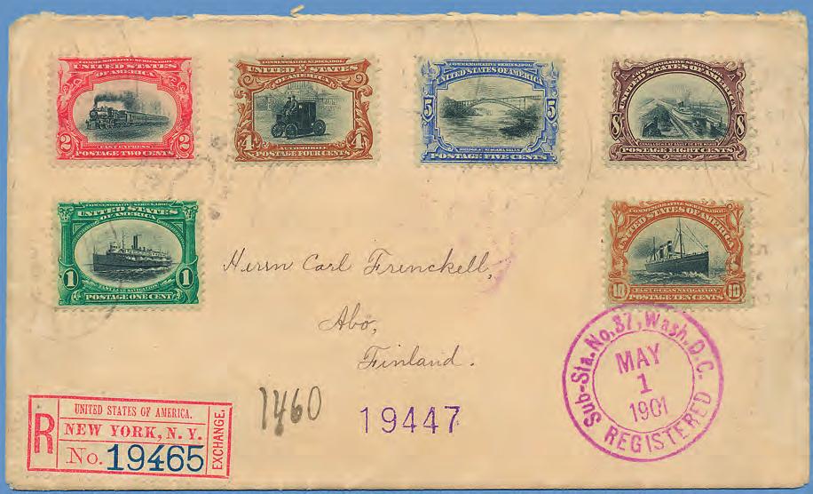 1742 1743 Collection used stamps and covers mostly 1800s and airmail, Zeppelin. 1.500 1744 **-* Collection with mostly UM and some mint and used stamps in 3 albums. Face value $1.000. 1.300 1745 **-* Lot with mostly UM stamps, face value $120.