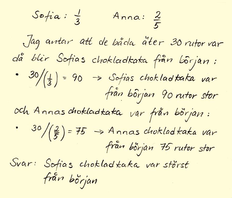 problem, använder generella strategier vid problemlösning Tolkar och analyserar