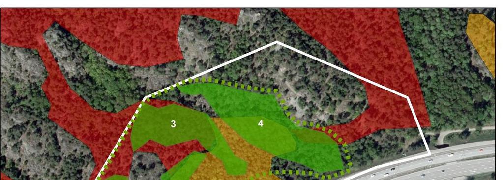 Planbeskrivning Del av Ryssbergen 38 (50) Konsekvenser för naturmiljö Figur från Naturinventering, ÅF, december 2015, som redovisar naturvärden.