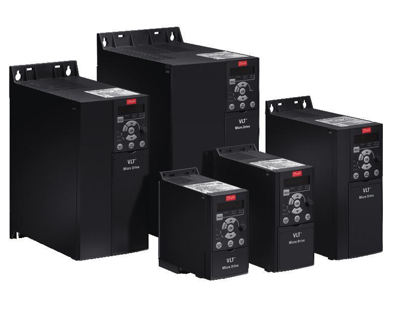 DNFOSS FREKVENSOMRIKTRE VLT Micro Drive FC-51 Danfoss VLT Micro Drive FC-51 är en kompakt frekvensomriktare för styrning av C-motorer upp till.