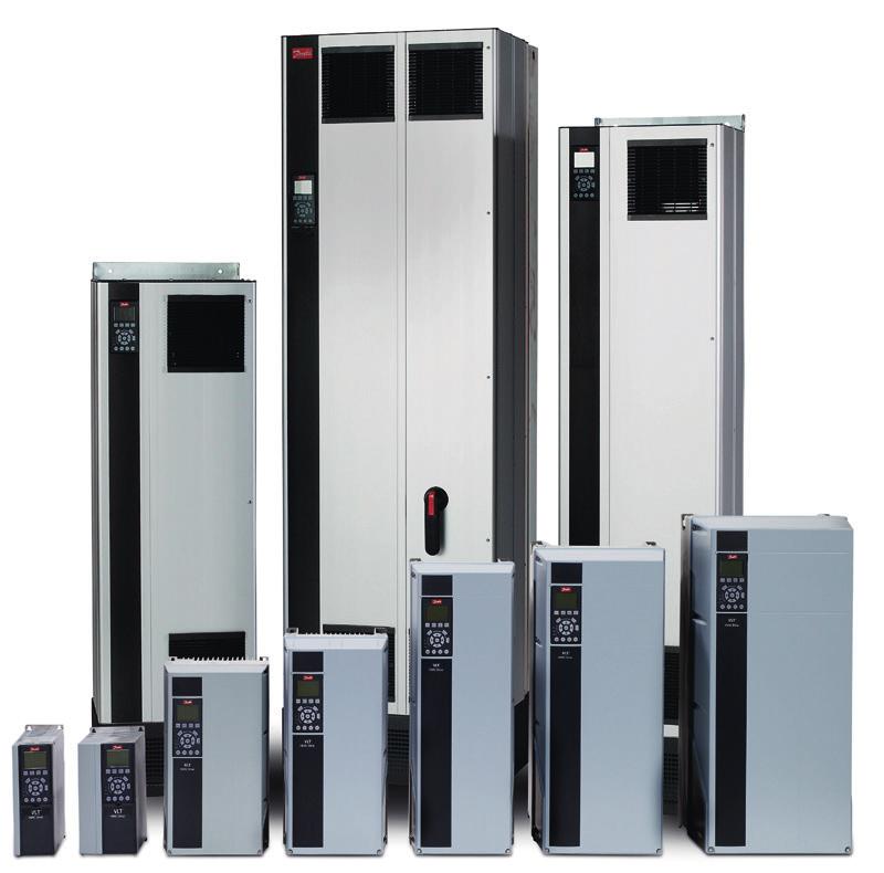 DNFOSS FREKVENSOMRIKTRE VLT HVC Drive FC-102 Danfoss VLT HVC-frekvensomriktare används för ventilations-, uppvärmnings- och kylningstillämpningar.