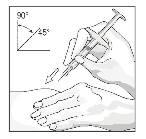 När du tar bort nålskyddet kan det bli en droppe vätska vid nålspetsen, detta är normalt. Rör inte nålen eller låt den inte komma i kontakt med någon yta. Rör eller stöt inte till kolven.