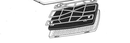 Filterkassetten lossas genom att trycka in snäpplåsen i framkant (fig. 11). Själva filterduken frigörs, genom att lossa filterhållaren.