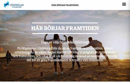 EXEMPEL EXEMPEL 1: framtiden.hh.se Den befintliga webbplatsen hh.se är komplex och informativ.