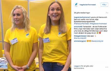 de gör HH-relaterade inlägg i sociala medier.