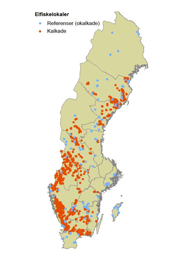 Material och metoder Urval av objekt Sveriges Lantbruksuniversitet (SLU) är nationell datavärd för elfiskedata. Alla provfiskedata lagras i Svenskt ElfiskeRegiSter (SERS) som nås via (www.slu.