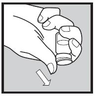 Använd en utav spritsuddarna för att torka av proppen. Rör INTE proppen efter avtorkning med spritsudden.