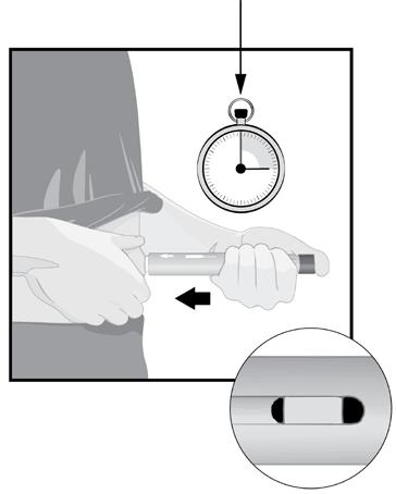 STEG 5 Skyddshölje 1 Dra av det grå skyddshöljet 1 rakt ut. Kasta det grå skyddshöljet. Sätt inte på det igen.