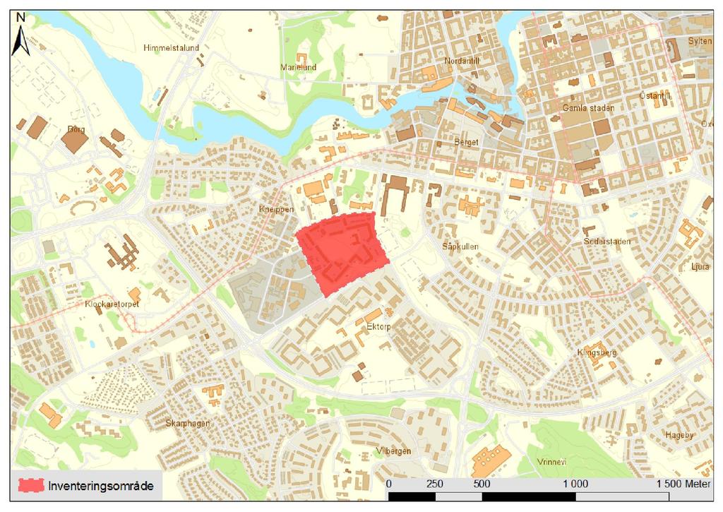 Inledning Trädinventering kv. Kedjan, Norrköpings kommun Norrköpings kommun arbetar med att ta fram en ny detaljplan för kvarteret Kedjan i Eketorp i Norrköpings kommun (Figur 1).