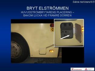 olika platser, beroende på typ och modell av buss.