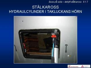 8:1:6 Mothållsplatta med förankringsspikar förhindrar glidning respektive genomsjunkning av hydraulcylindrar och stabiliseringsstöttor.