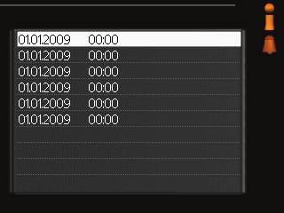 Meny 3.4 larmlogg För att underlätta vid felsökning finns värmepumpens driftstatus vid larmtillfället lagrad här. Du kan se informationen för de senaste 10 larmen.