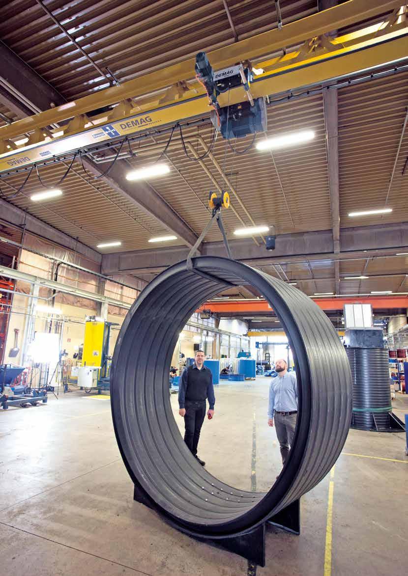 Fördelar med Demag V-profilkran 17% lättare 30% styvare 30%
