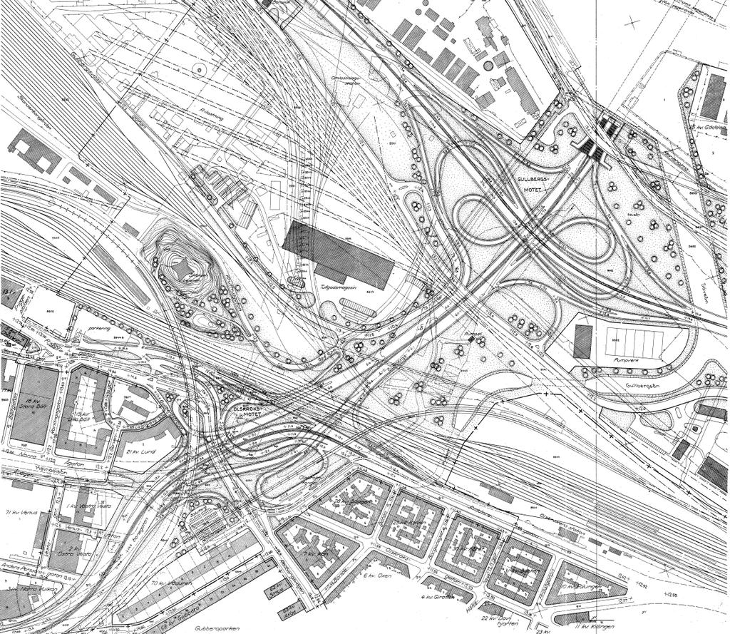Men 1962 omvandlas ytterligare en stor del av Gullbergsvass till industri & skrymmande infrastruktur.