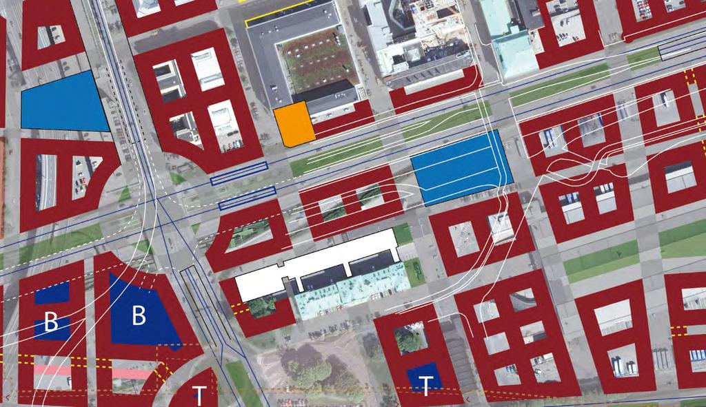 hållplatsläge och Gullbergskanalen. De västliga påfarterna placeras i vinkel (inte parallellt) under nya Göta älvbron samt i mitten av Ringvägen vid centraltorget.