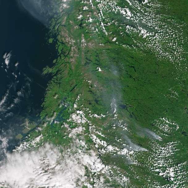 Bränder i Sverige 20 juli, 2018 Credit: www.esa.