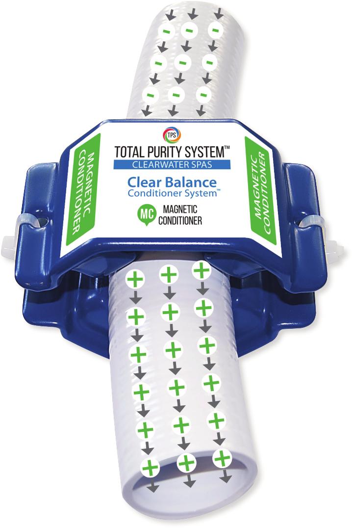Fas Tre: Clear Balance Conditioning System Magnetisk vattenbehandling rensar och rengör naturligt.
