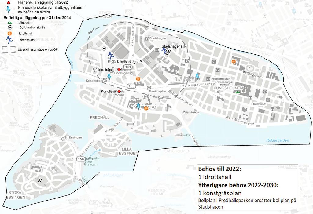 Kungsholmen stadsdelsnämndområde Kungsholmen förväntas öka med cirka 2 000 barn och ungdomar mellan 7 20 år fram till år 2022 och med ytterligare cirka 1 000 barn och ungdomar till 2030, vilket är en