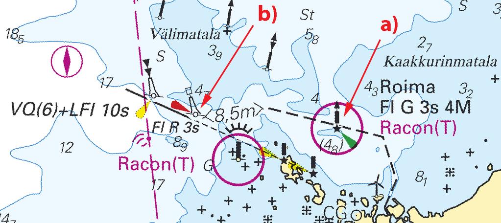 5 Nr 474 9158 Sjökort/Chart: 4, 42 Finland. Bottenviken. Kalajoki hamn. Inseglingen till Rahja hamn. Ändrad utmärkning. Utmärkningen har ändrats i inseglingen till Rahja.